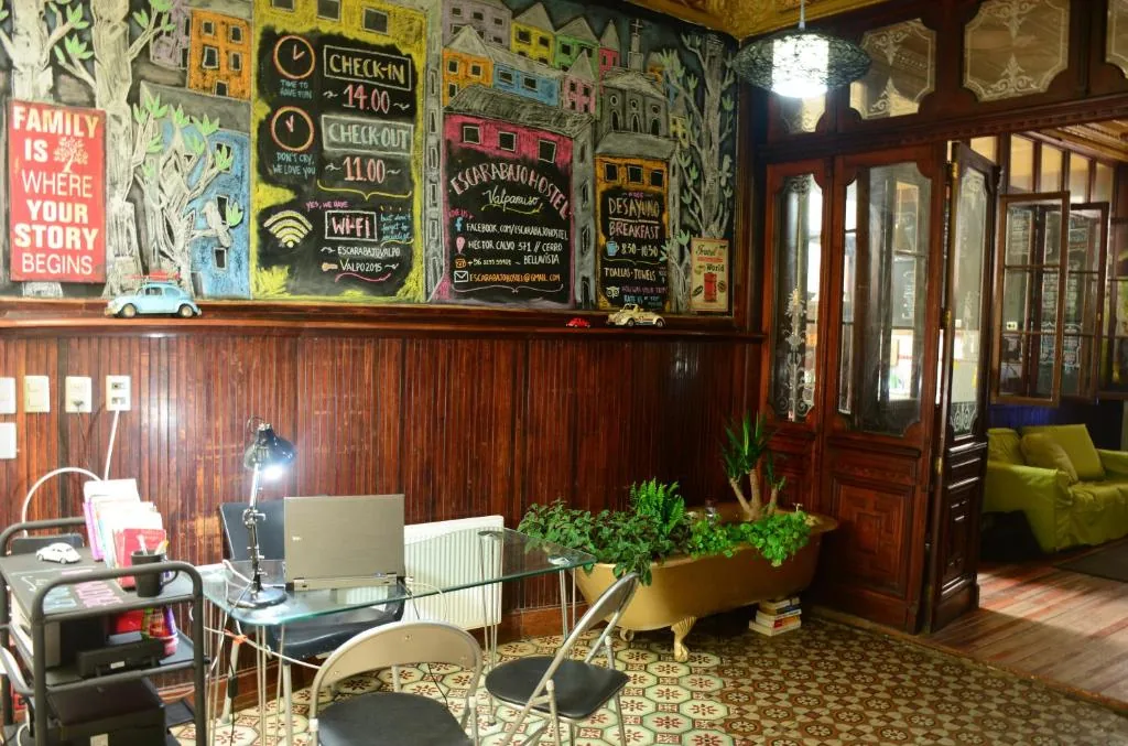Recepción de Escarabajo Hostel